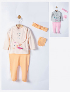 Setul 5 piese nou nascut Sweets, Tongs baby - Img 2