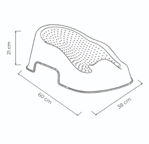 Suport pentru baie Soft Touch BabyJem, Gri - Img 3