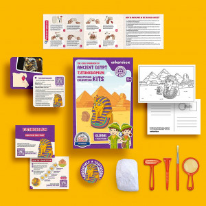 Arkerobox - Set arheologic educational si puzzle 3D, Egiptul Antic, Tutankhamon