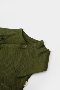 Cutie 4 piese pentru nou nascut - 100% bumbac organic - Verde, BabyCosy