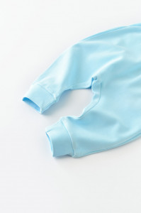 Pantaloni Bebe Unisex din bumbac organic Bleu BabyCosy - Img 4