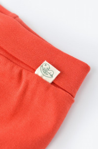 Pantaloni cu Botosei - Bumbac organic Caramiziu BabyCosy - Img 2