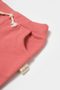 Pantaloni lungi, Two thread, 100%bumbac organic - Rose, BabyCosy