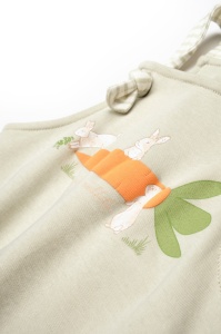 Salopeta cu bretele Rabbit, BabyCosy, 100% bumbac organic
