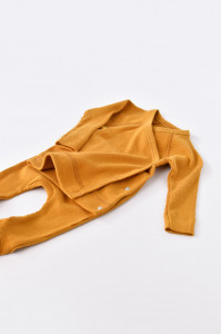 Set 4 piese: bluza, pantaloni, caciulita si manusi din bumbac organic si modal - Sofran, BabyCosy - Img 3