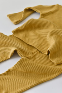 Set bluzita cu maneca lunga si pantaloni lungi din bumbac organic si modal - Sofran BabyCosy - Img 3