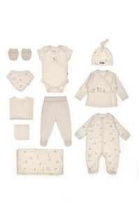 Set de 10 piese pentru nou nascut, 100% bumbac organic, Lamb, BabyCosy - Img 2