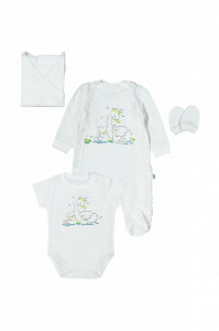 Set de 10 piese pentru nou nascut Lebada, Tongs baby - Img 3