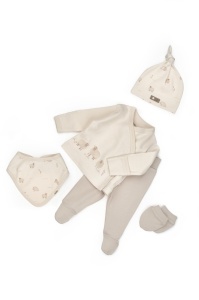Set de 5 piese pentru nou nascut, Lamb, BabyCosy - Img 3
