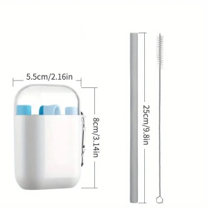 Set de paie portabile reutilizabile din silicon - gri