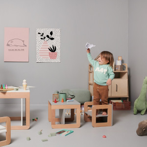 Set mobilier 8in1 Skiddou Mob, Evening shadow, Gri - Img 3