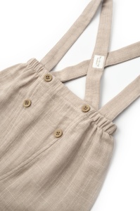 Set tricou, salopeta si sapca TeddyBear, 100% bumbac organic, BabyCosy