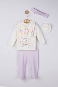 Setul 5 piese nou nascut Bunny, Tongs baby - Img 2