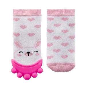 Sosete cu accesoriu dentitie BabyJem Teether Socks - Img 7