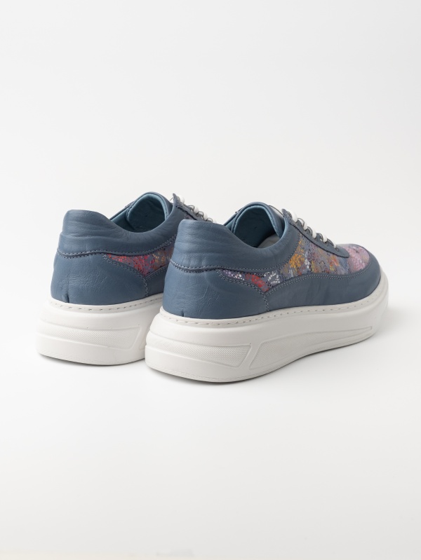 Pantofi piele causal LORA ALBASTRU - Img 4