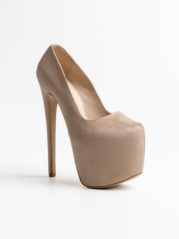 Pantof platforma MESH 17 BEIGE - Img 2