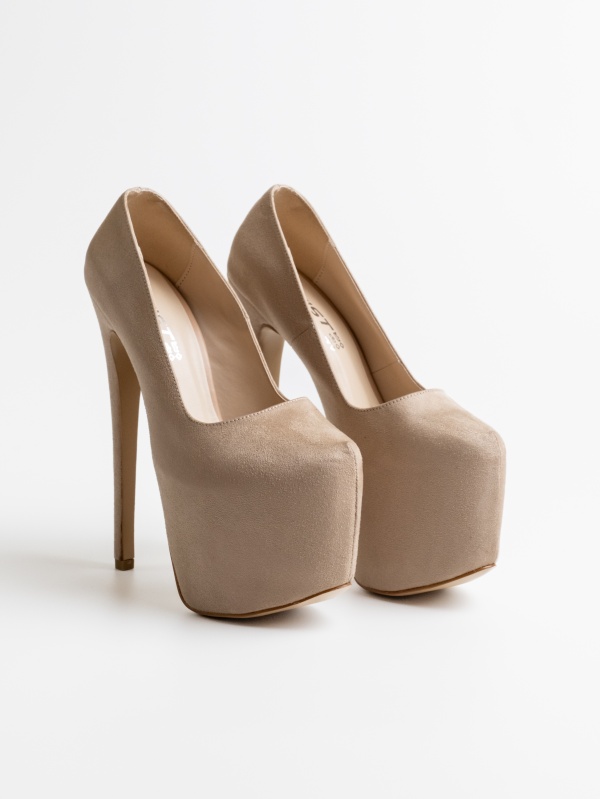 Pantof platforma MESH 17 BEIGE - Img 3