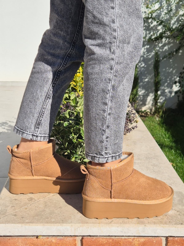 GHETE DAMA PIELE CAMEL MD.888 - Img 3