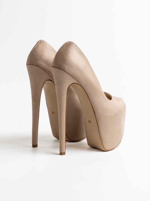 Pantof platforma MESH 17 BEIGE - Img 4