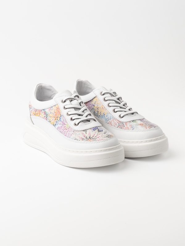 Pantofi casual LORA ALB - Img 3