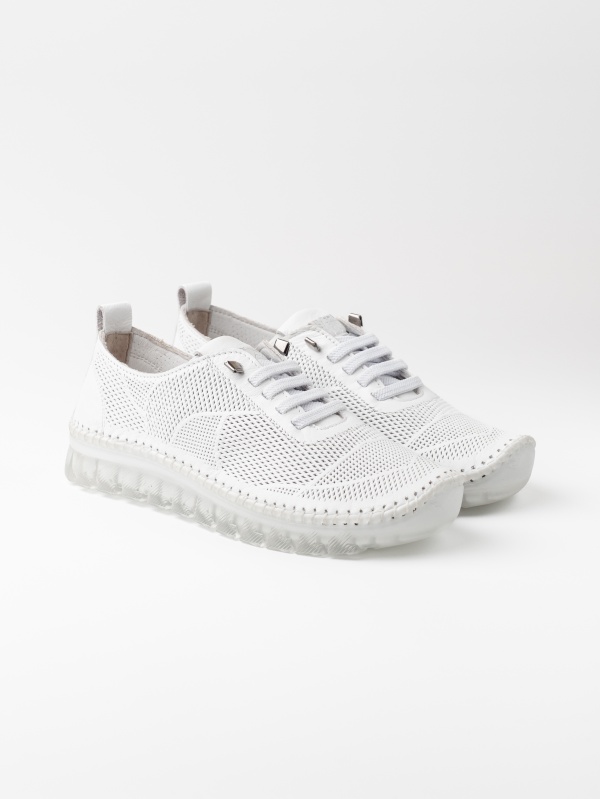 Pantof piele casual DIA ALB - Img 2