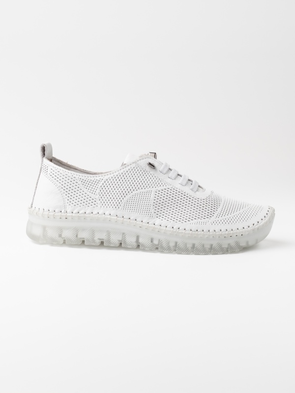 Pantof piele casual DIA ALB - Img 3