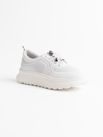 Pantof dama piele NICO alb