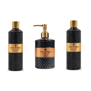 Savon de Royal Săpun lichid 500 ml,2XGel de dus 500 ml-Black pearl