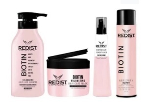 REDIST BIOTIN PENTRU VOLUM (Sampon 500 ML, Masca 250 ML,Balsam bifazic 225 ml, fixativ 250 ml)