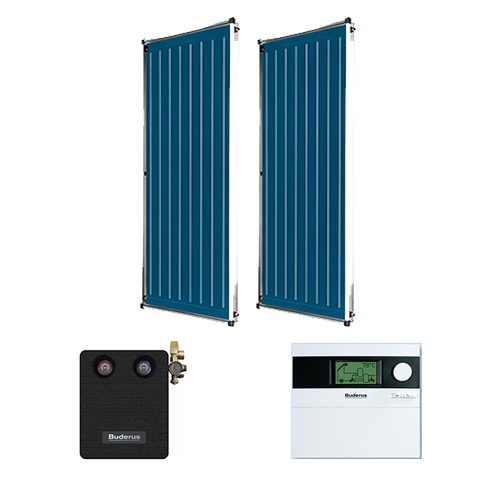 Panouri solare plane BUDERUS 2 CKN 2.0 cu montaj pe acoperiș înclinat tablă