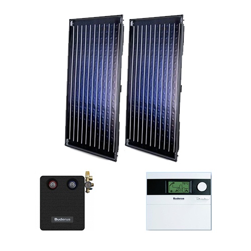 Panouri solare plane BUDERUS 2 SKN 4.0 cu montaj pe acoperiș înclinat țiglă