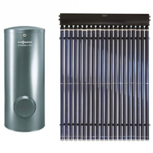 Panou solar cu tuburi vidate Viessmann Vitosol 200-TM + boiler 300 litri - Img 1
