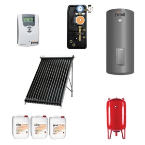 Pachet Boiler 200L + panou solar cu 25 tuburi vidate Ferroli Ecotube New Confort - Img 1