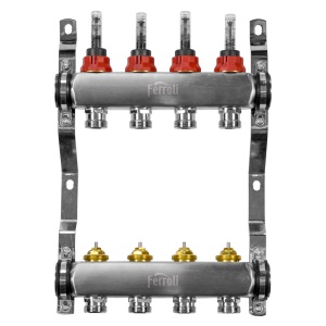 Distribuitor - colector din inox Ferroli Basic 3 circuite