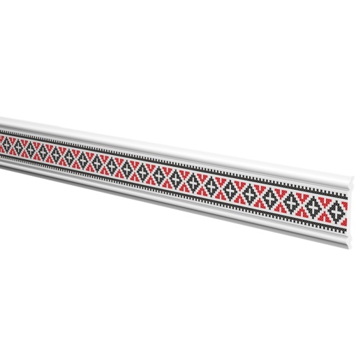 Brau decorativ polimer dur DP136K, rosu/negru,alb 60mmx2m