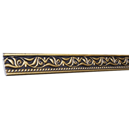 Set 4 Baghete decorative, dreapta, M10CZ, din polistiren, negru/auriu, 4,5 x 200 cm