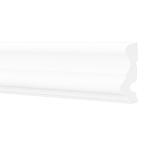 Brau decorativ polimer dur, DP12 alb, 60mmx19mmx2m