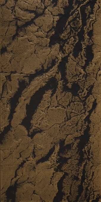 Set 4 panouri decorative, piatra negru/auriu, 100 x 50 cm, 2 mp