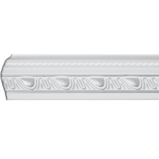 Set 4 Baghete decorative de colt M18BS, din polistiren, alb/argintiu, 8 x 6 x 200 cm