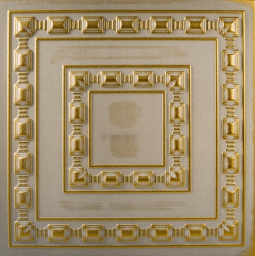 Tavan polistiren retro 06 alb/auriu, 50 x 50 cm , 2mp/pachet