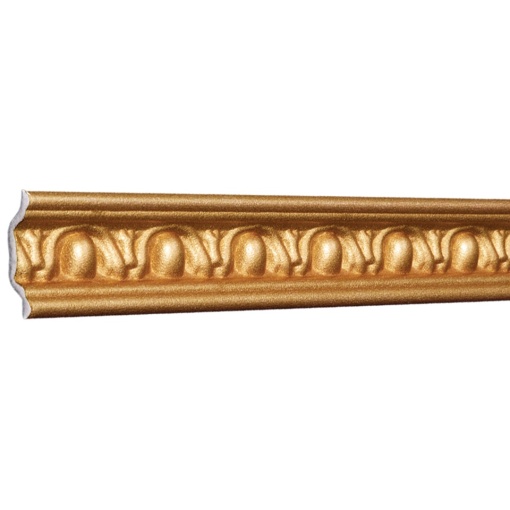 Set 4 Baghete decorative de colt M12Z, din polistiren, auriu, 5 x 5 x 200 cm