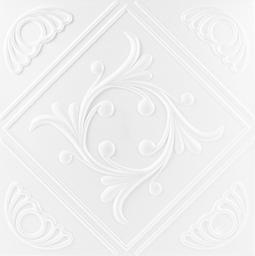 Tavan polistiren alb 08107, 50 x 50 cm , 2mp/pachet