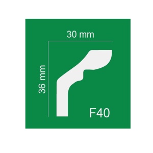 Bagheta de colt XPS 30mm x 36mm x 2m, F40