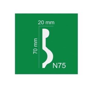 Bagheta de colt XPS 70mm x 20mm x 2mm, N75