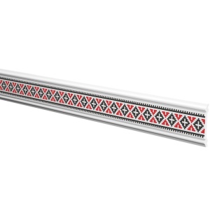Brau decorativ polimer dur DP136K, rosu/negru,alb 60mmx2m