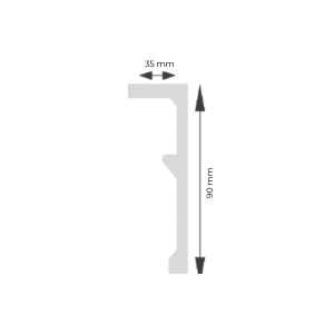 Masca polimer dur LK90 90mmx35mmx2m