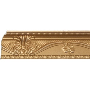 Set 4 Baghete decorative de colt M23Z, din polistiren, auriu, 8 x 6 x 200 cm