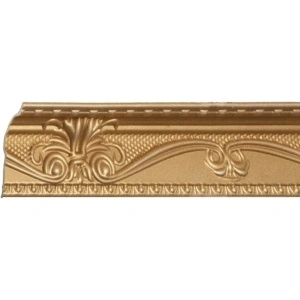 Set 4 Baghete decorative de colt M23Z, din polistiren, auriu, 8 x 6 x 200 cm