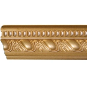 Set 4 Baghete decorative de colt M27Z, din polistiren, auriu, 15 x 6 x 200 cm