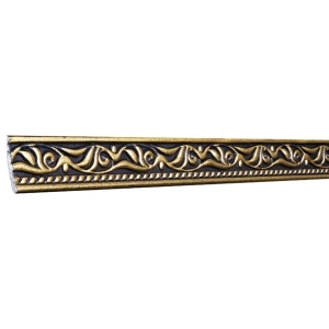 Set 4 Baghete decorative, dreapta, M10CZ, din polistiren, negru/auriu, 4,5 x 200 cm